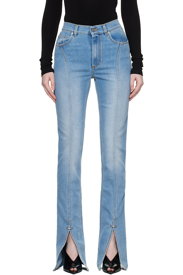 Mugler Синие джинсы из эластичного денима
Mugler Синие джинсы из эластичного денима