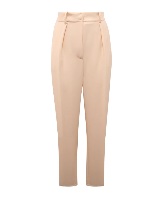 Брюки из легкой креповой ткани с поясом. Elisabetta Franchi, бежевый
Брюки из легкой креповой ткани с поясом. Elisabetta Franchi, бежевый