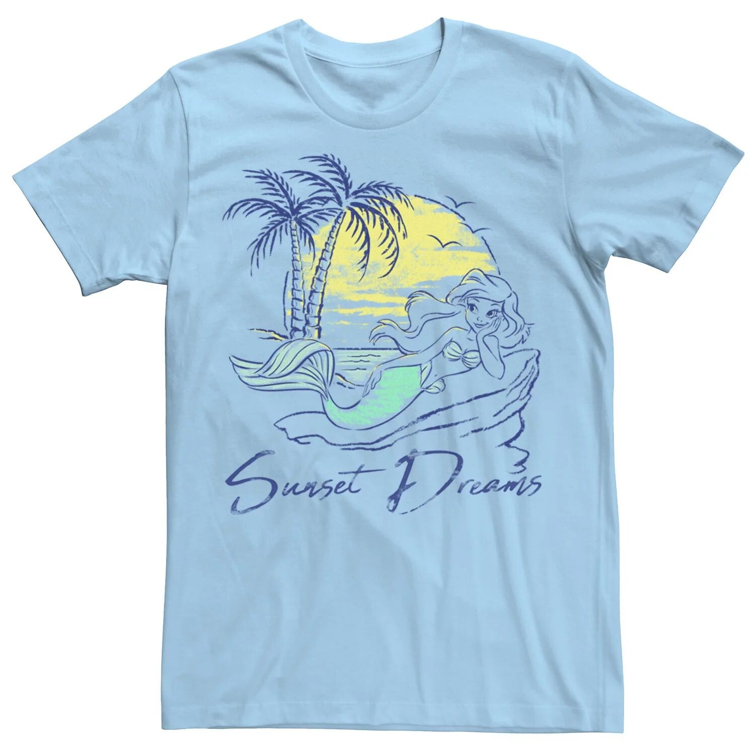 Мужская футболка Princess Ariel Sunset Dreams с эскизом Disney, светло-синий
Мужская футболка Princess Ariel Sunset Dreams с эскизом Disney, светло-синий