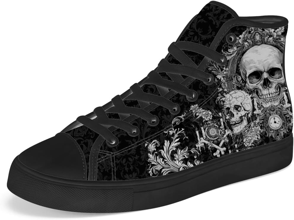 Мужские и женские высокие кеды с черепом на шнуровке, готические высокие кеды, повседневная обувь Chebing, 617 Gray
Мужские и женские высокие кеды с черепом на шнуровке, готические высокие кеды, повседневная обувь Chebing, 617 Gray