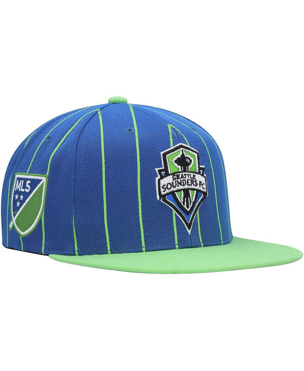 Мужская синяя кепка с булавкой Seattle Sounders FC Team Snapback Mitchell & Ness 
Мужская синяя кепка с булавкой Seattle Sounders FC Team Snapback Mitchell & Ness