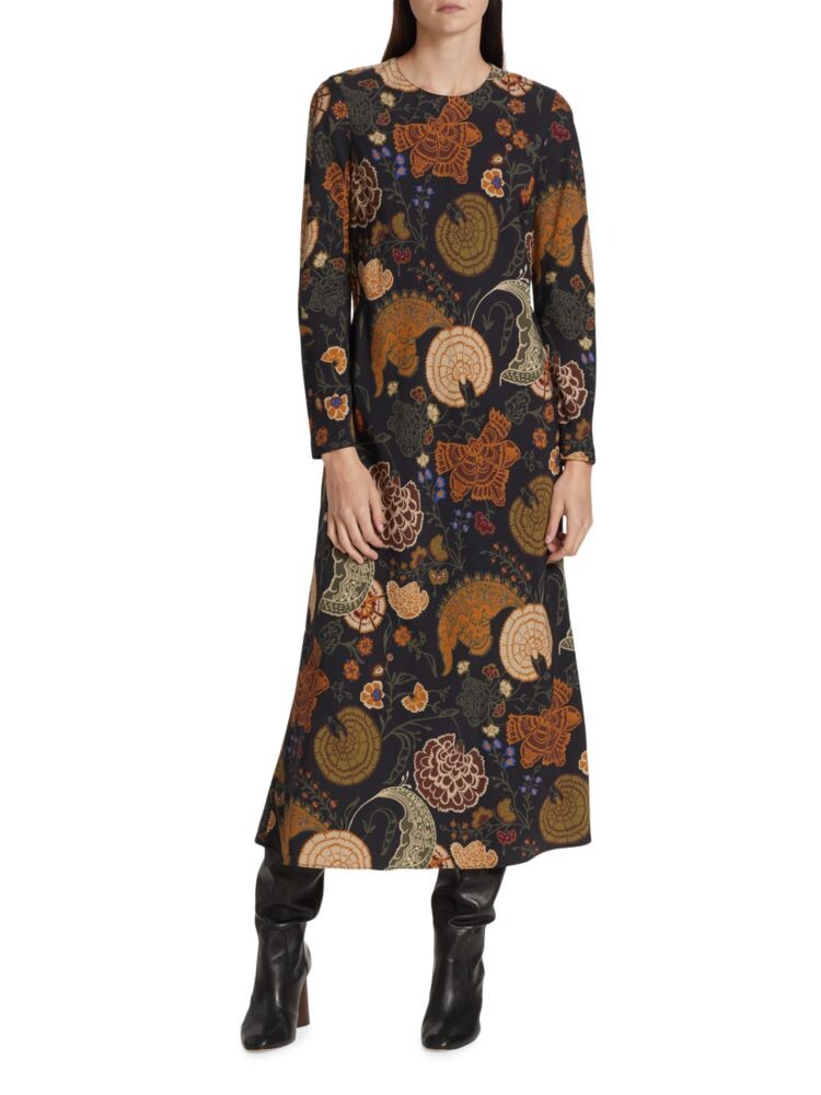 Платье миди с вырезом на спине и принтом Lafayette 148 New York, цвет Black Multi 
Платье миди с вырезом на спине и принтом Lafayette 148 New York, цвет Black Multi