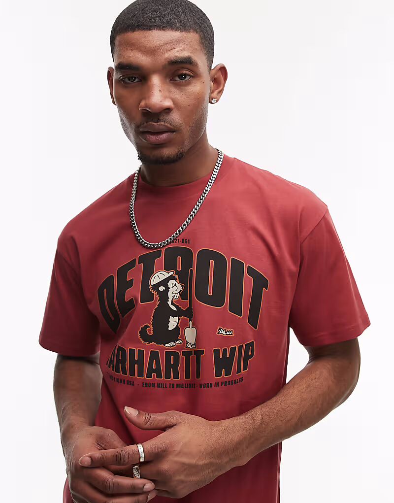 Футболка Carhartt WIP с андеграундной графикой красного цвета
Футболка Carhartt WIP с андеграундной графикой красного цвета