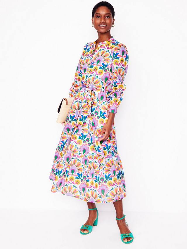 Многоярусное платье-рубашка с цветочным рисунком mia Boden, разноцветный
Многоярусное платье-рубашка с цветочным рисунком mia Boden, разноцветный