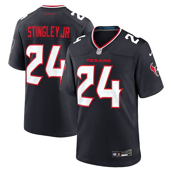 Мужская игровая футболка Derek Stingley Jr Houston Texans в цвете navy Nike
Мужская игровая футболка Derek Stingley Jr Houston Texans в цвете navy Nike