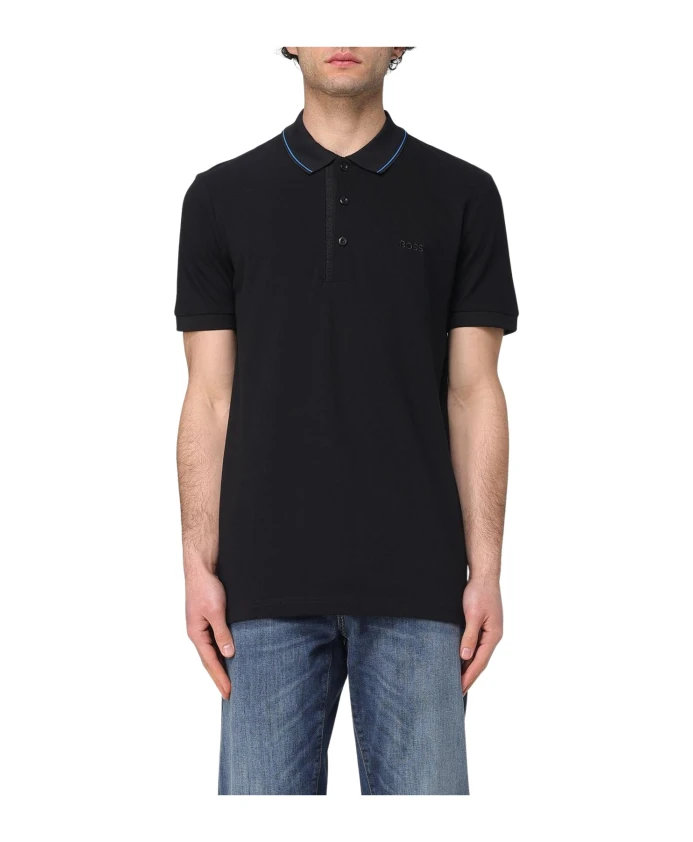 Классическая рубашка-поло с коротким рукавом Piqu Hugo, черный
Классическая рубашка-поло с коротким рукавом Piqu Hugo, черный