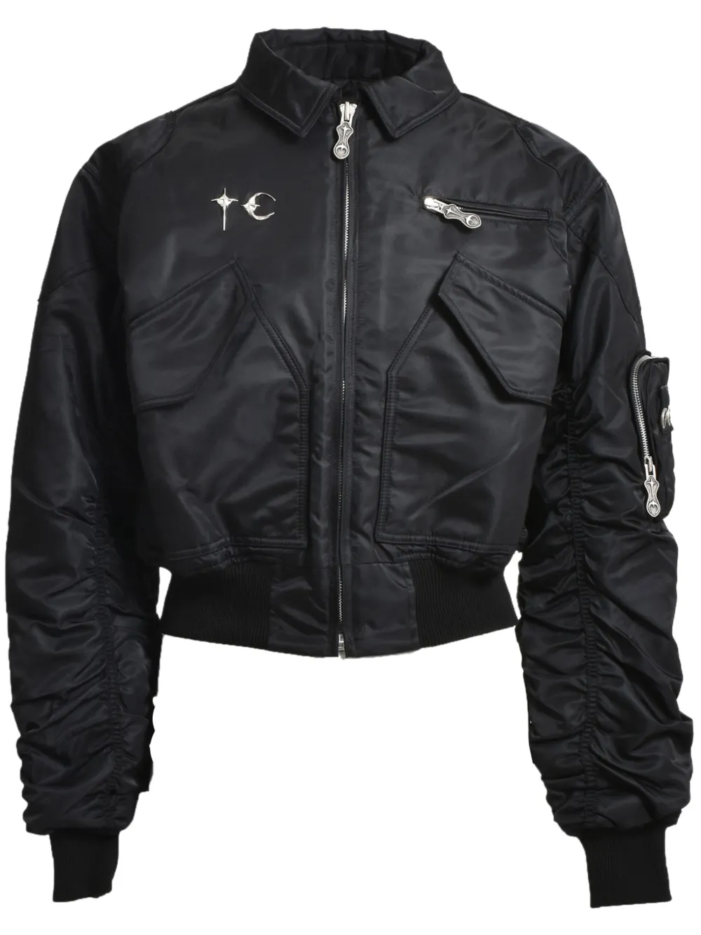 Пуховик со сборками THUG CLUB, черный
Пуховик со сборками THUG CLUB, черный