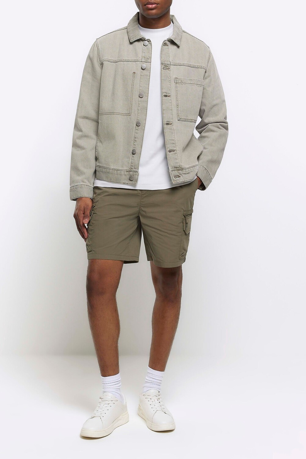 Эластичные шорты-карго River Island, зеленый
Эластичные шорты-карго River Island, зеленый