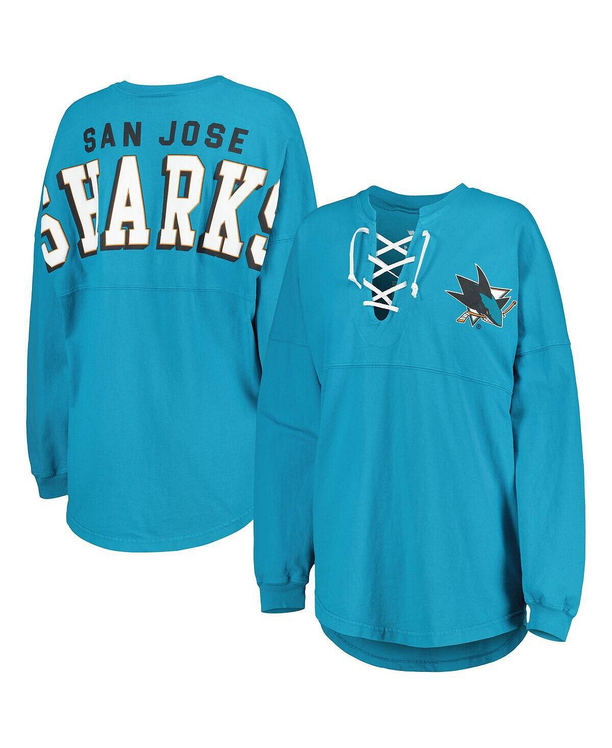 Женская фирменная бирюзовая трикотажная футболка San Jose Sharks Spirit на шнуровке с v-образным вырезом и длинными рукавами Fanatics, Зеленый, Женская фирменная бирюзовая трикотажная футболка San Jose Sharks Spirit на шнуровке с v-образным вырезом и длин
Женская фирменная бирюзовая трикотажная футболка San Jose Sharks Spirit на шнуровке с v-образным вырезом и длинными рукавами Fanatics, Зеленый, Женская фирменная бирюзовая трикотажная футболка San Jose Sharks Spirit на шнуровке с v-образным вырезом и длин