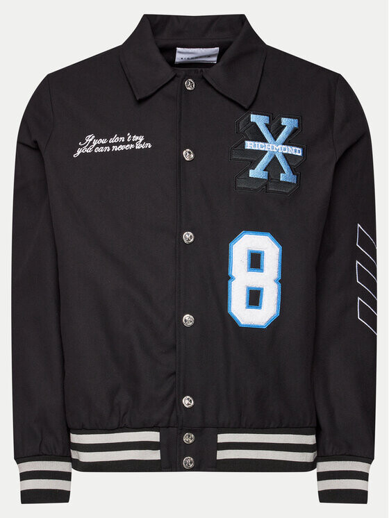 Бомбер стандартного кроя Richmond, черный 
Бомбер стандартного кроя Richmond, черный