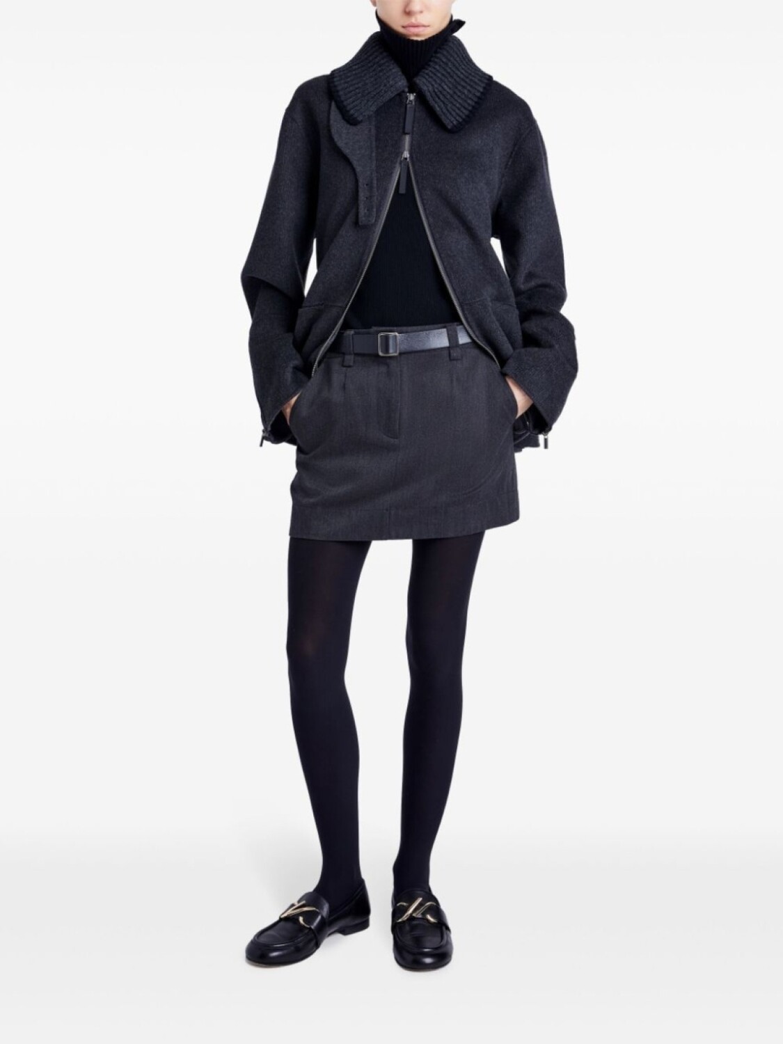 Proenza Schouler White Label пиджак в цветочек, серый 
Proenza Schouler White Label пиджак в цветочек, серый