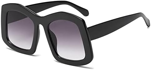 Крупные квадратные солнцезащитные очки для женщин, модные винтажные очки в большой оправе, мужские солнцезащитные очки с защитой от УФ-излучения UV400 MTZJH, Black Gray
Крупные квадратные солнцезащитные очки для женщин, модные винтажные очки в большой оправе, мужские солнцезащитные очки с защитой от УФ-излучения UV400 MTZJH, Black Gray