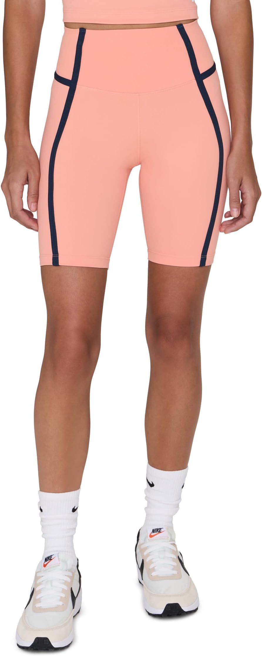 Женские спортивные шорты Dri-FIT One с высокой талией 8 дюймов Nike, Apricot Agate/Armory Navy/Black
Женские спортивные шорты Dri-FIT One с высокой талией 8 дюймов Nike, Apricot Agate/Armory Navy/Black