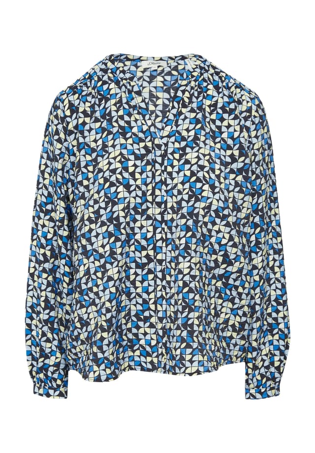 Блузка-Рубашка с разрезом по горловине S.Oliver, синий
Блузка-Рубашка с разрезом по горловине S.Oliver, синий