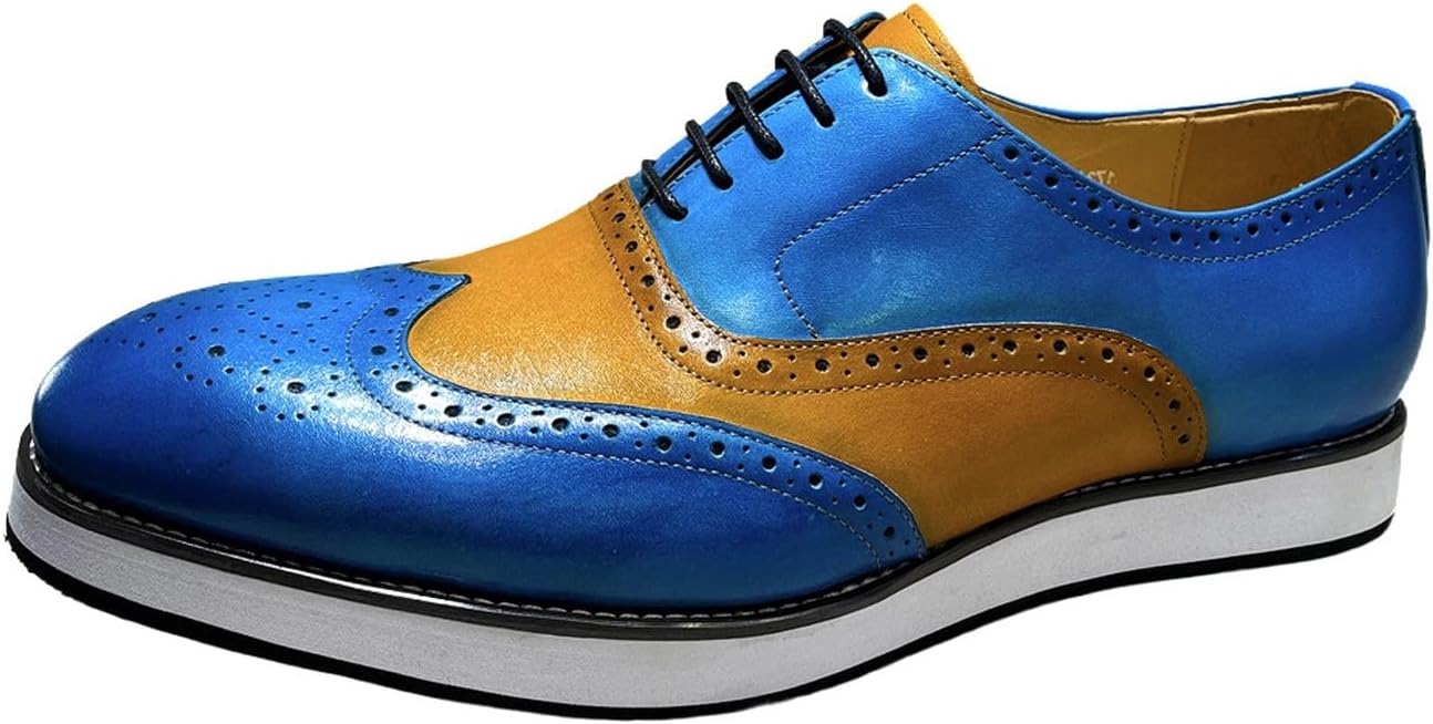 Мужские туфли-оксфорды Santimon Wingtip - кожаные броги на шнуровке с легкой амортизирующей подошвой и удобной стелькой - для бизнеса, свадьбы, офиса, коричневый
Мужские туфли-оксфорды Santimon Wingtip - кожаные броги на шнуровке с легкой амортизирующей подошвой и удобной стелькой - для бизнеса, свадьбы, офиса, коричневый