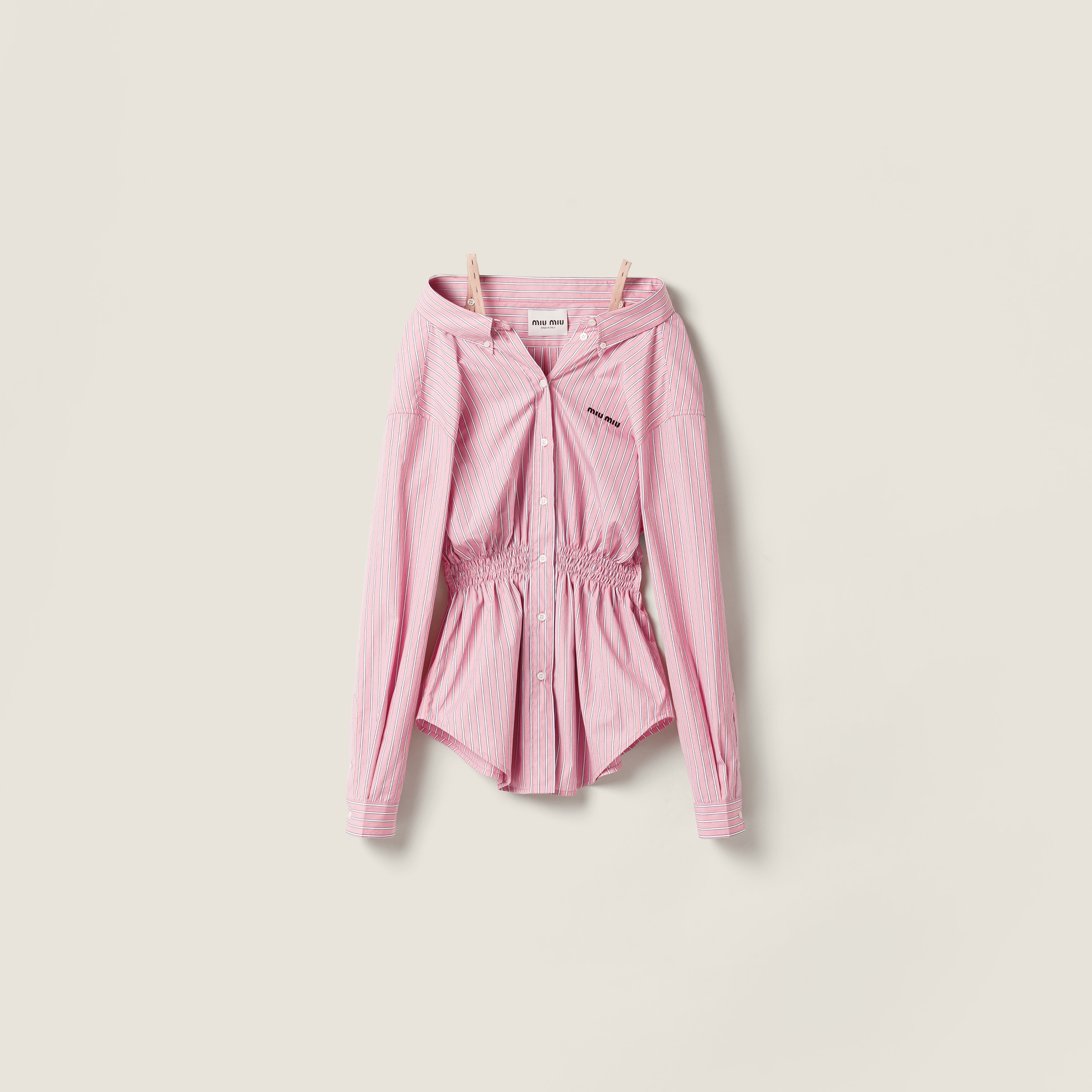 Платье из полосатого поплина MIU MIU, розовая
Платье из полосатого поплина MIU MIU, розовая