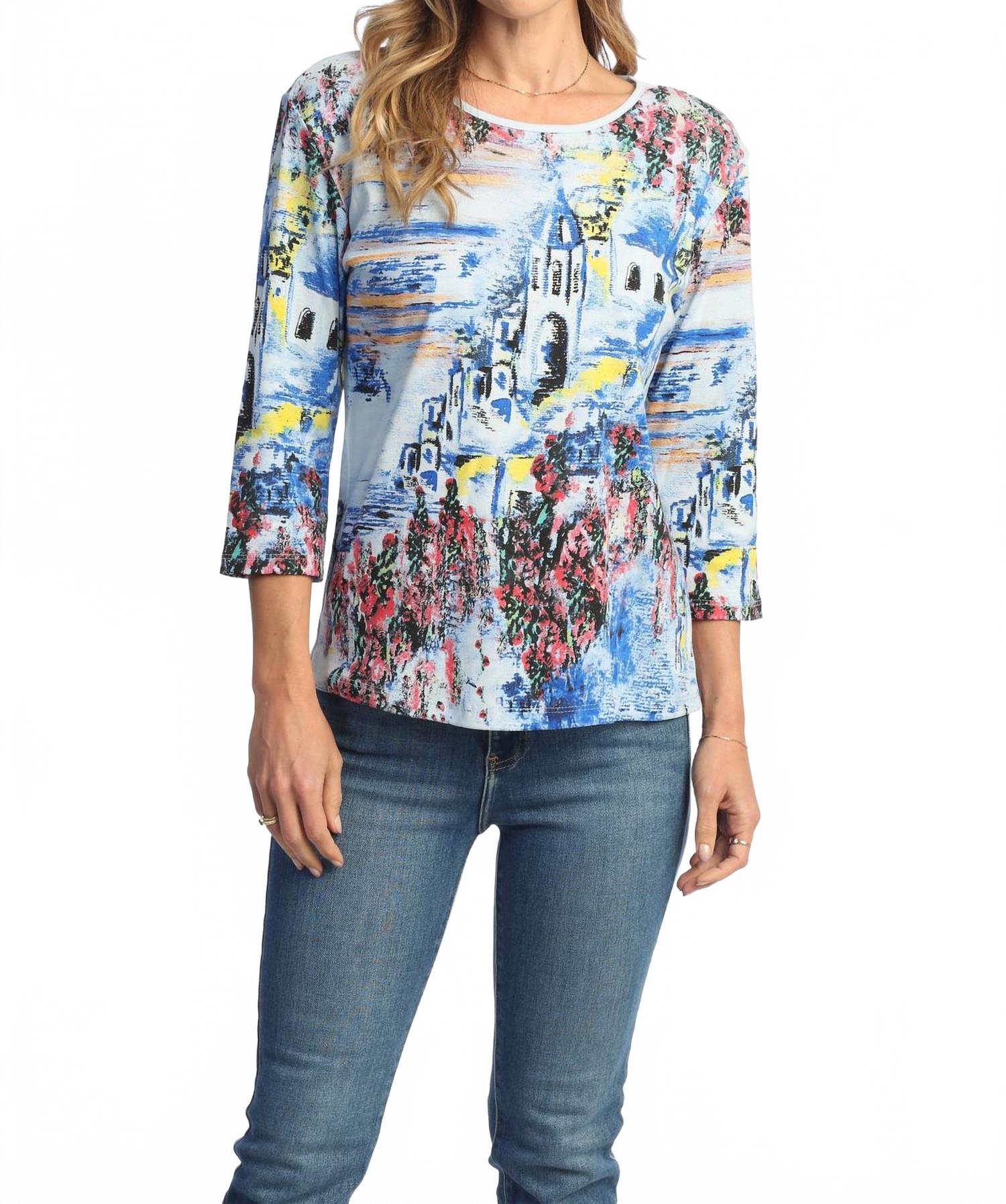 Хлопковый топ с греческим принтом - плюс, синий Jess & Jane, синий
Хлопковый топ с греческим принтом - плюс, синий Jess & Jane, синий