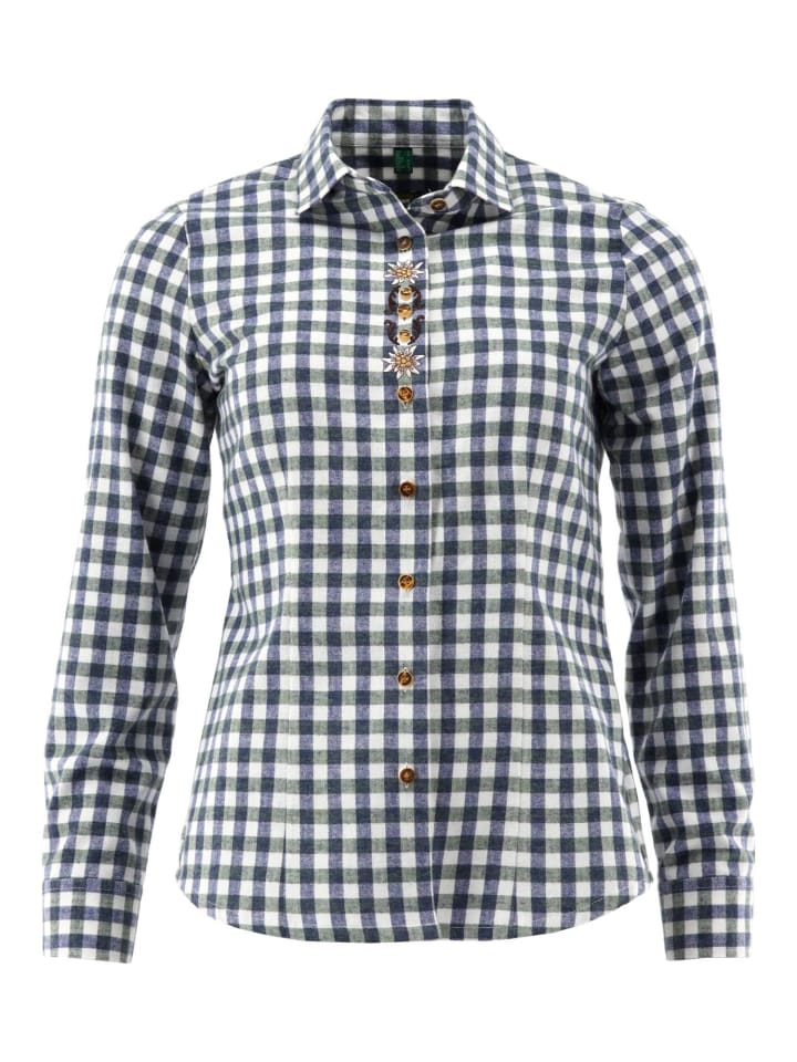 Традиционная блузка Тинати оливкового цвета OS-Trachten
Традиционная блузка Тинати оливкового цвета OS-Trachten