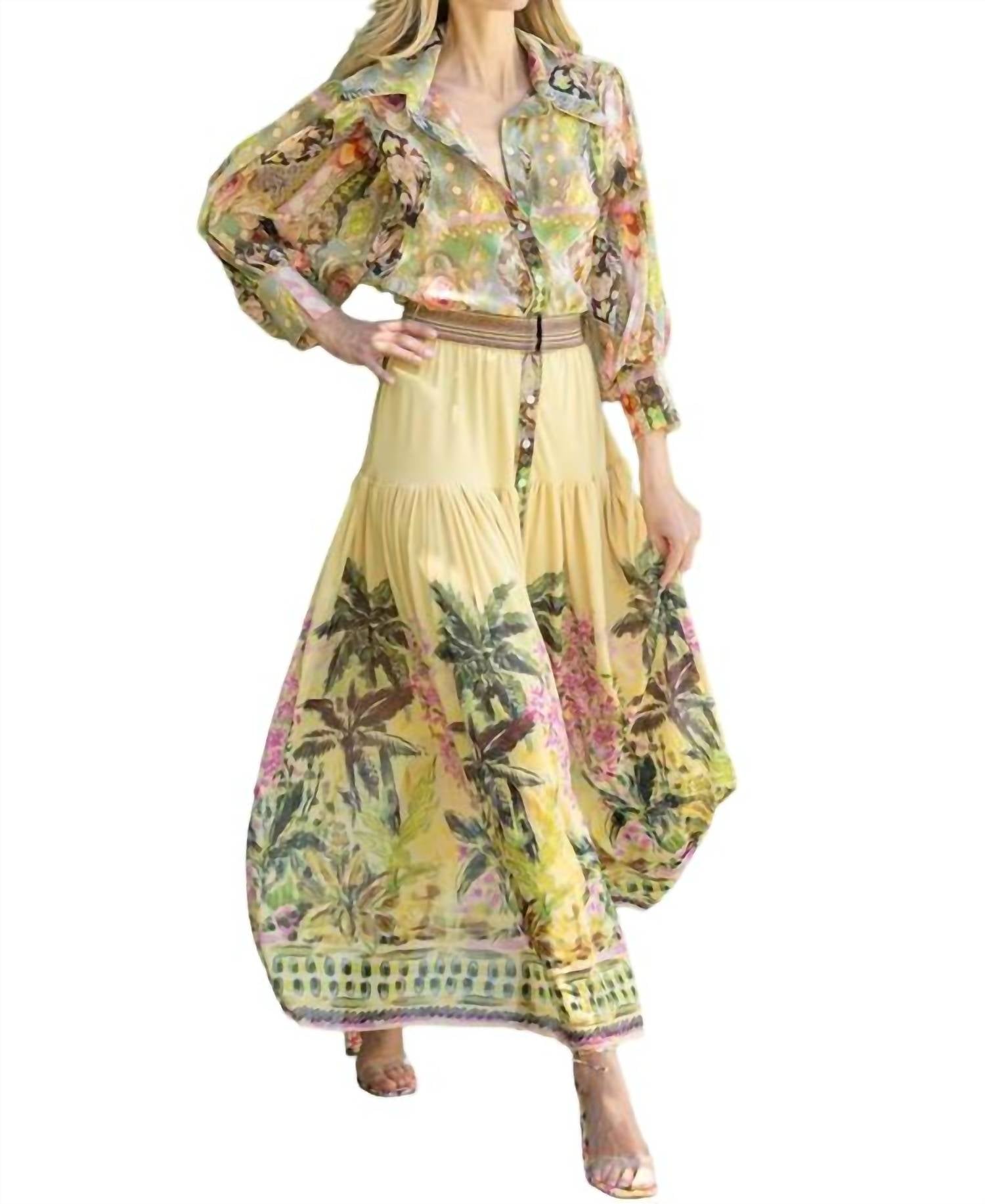 Платье макси Palms в цвете Multi Petit Pois By Viviana G 
Платье макси Palms в цвете Multi Petit Pois By Viviana G