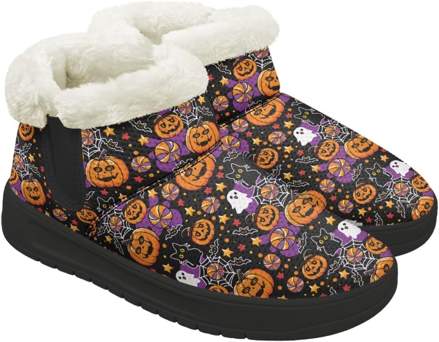Зимние ботинки Forchrinse для женщин и мужчин, с меховой подкладкой, для ходьбы на улице, короткие, с теплой подошвой и противоскользящей стелькой, Halloween Ghost Pumpkin
Зимние ботинки Forchrinse для женщин и мужчин, с меховой подкладкой, для ходьбы на улице, короткие, с теплой подошвой и противоскользящей стелькой, Halloween Ghost Pumpkin