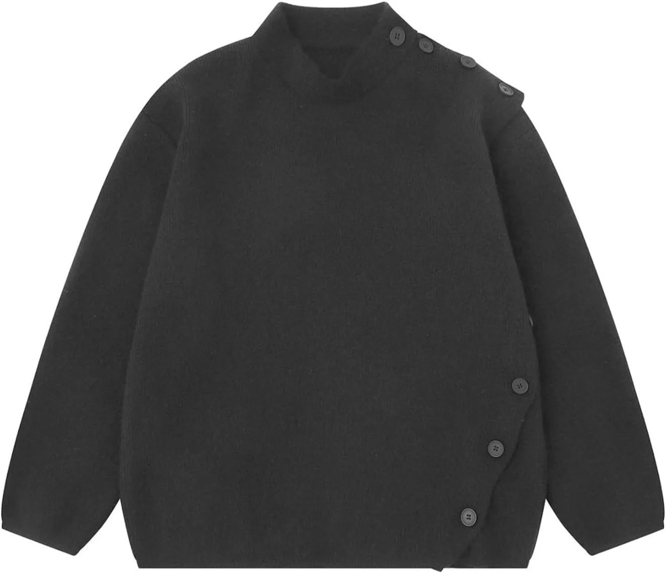 Bakyarder Unisex асимметричный свитер с пуговицами высокий воротник минималистичный пуловер
Bakyarder Unisex асимметричный свитер с пуговицами высокий воротник минималистичный пуловер