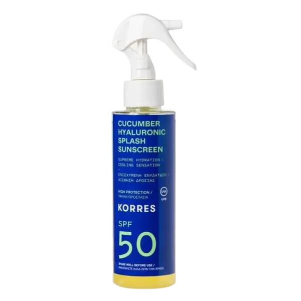 Защитный спрей для лица и тела spf50, 150 мл Korres Cucumber
Защитный спрей для лица и тела spf50, 150 мл Korres Cucumber