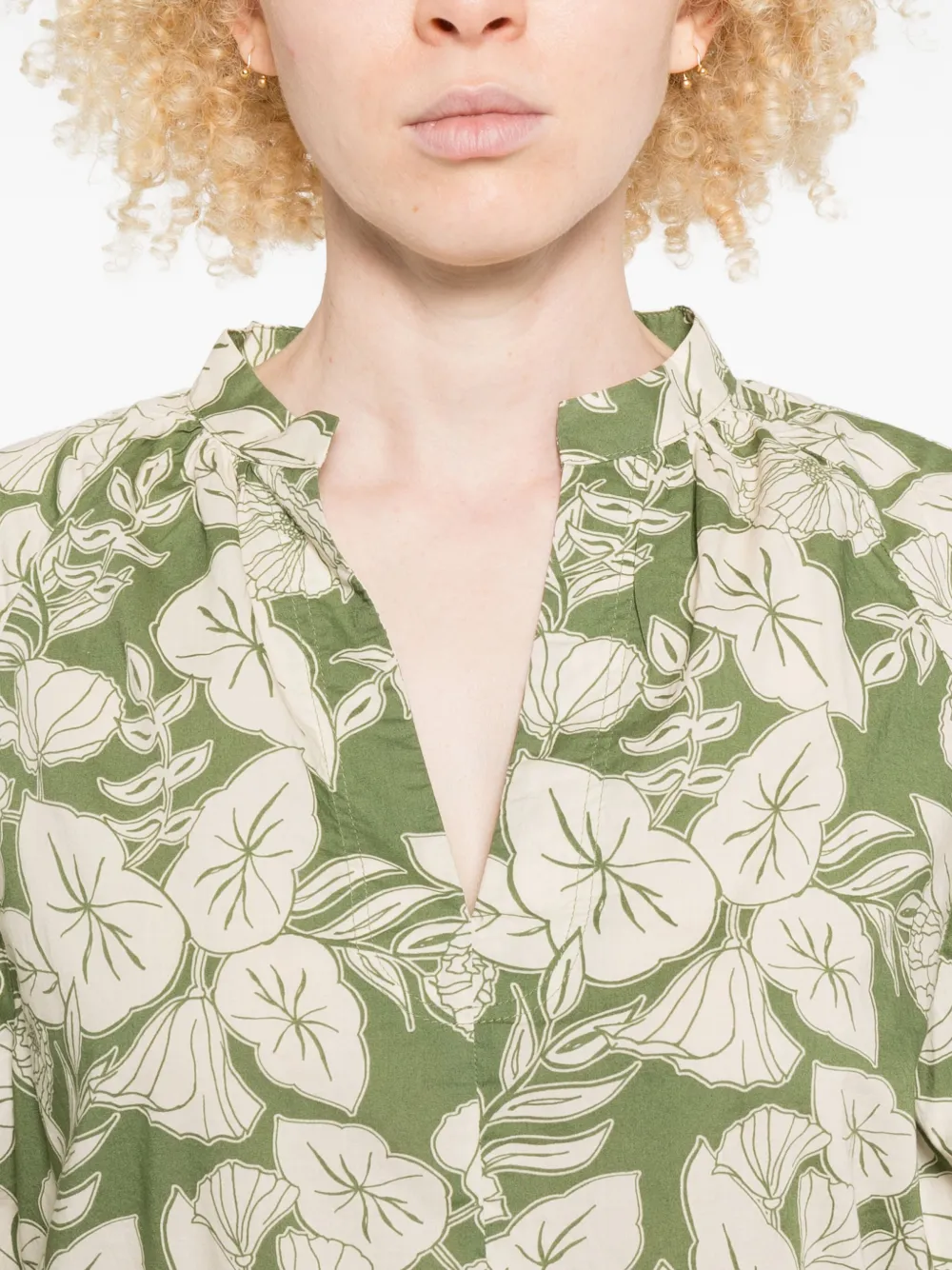 Блузка с цветочным принтом и V-образным вырезом Marc O'Polo, зеленый
Блузка с цветочным принтом и V-образным вырезом Marc O'Polo, зеленый