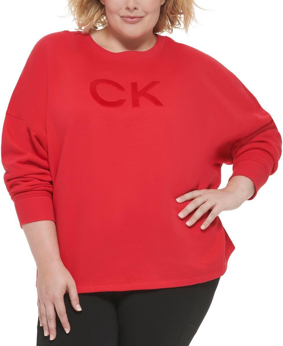 Флисовая толстовка с круглым вырезом Calvin Klein Performance Plus Size с логотипом, Salsa
Флисовая толстовка с круглым вырезом Calvin Klein Performance Plus Size с логотипом, Salsa