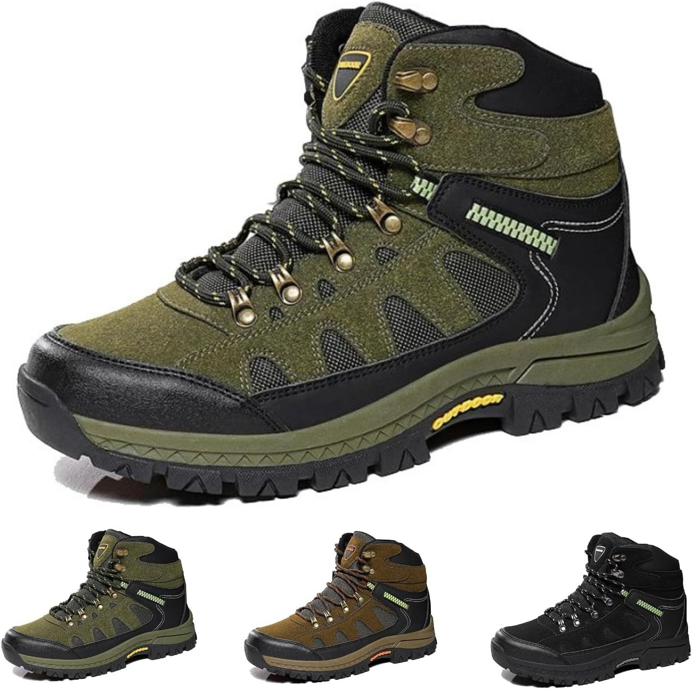 Мужские походные ботинки Удобные Нескользящие Водонепроницаемые Высокие Ботинки для туризма Походов Кемпинга и прогулок Macefil, зеленый
Мужские походные ботинки Удобные Нескользящие Водонепроницаемые Высокие Ботинки для туризма Походов Кемпинга и прогулок Macefil, зеленый