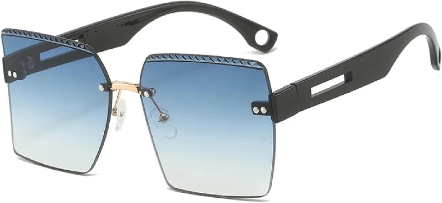 Солнцезащитные очки без оправы для женщин и мужчин, роскошные, для активного отдыха, спорта, летние, для путешествий, с защитой от УФ-излучения UV400 TKKTLLT, Black Blue
Солнцезащитные очки без оправы для женщин и мужчин, роскошные, для активного отдыха, спорта, летние, для путешествий, с защитой от УФ-излучения UV400 TKKTLLT, Black Blue