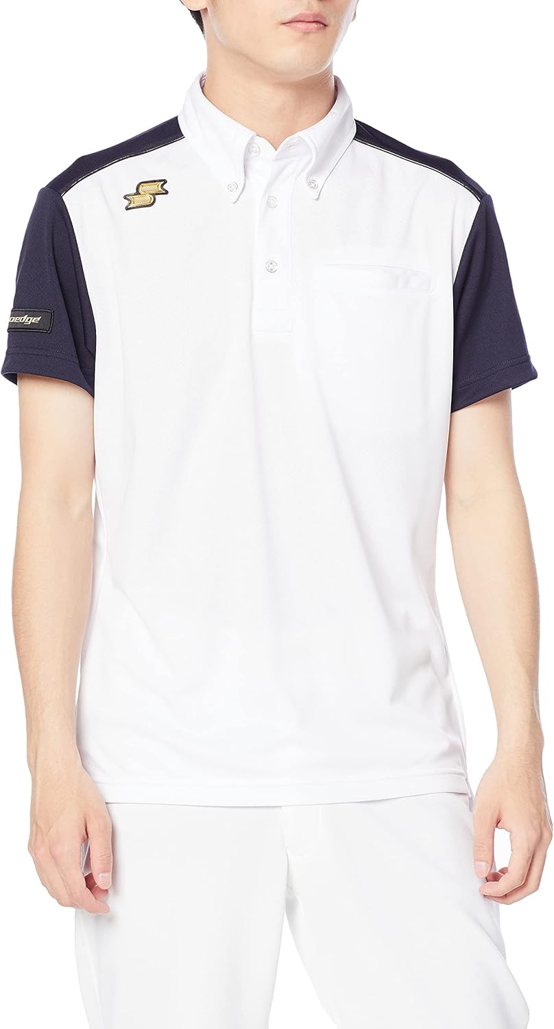 Мужская рубашка-поло SSK, модель Proedge, на пуговицах (с левым нагрудным карманом), белый/темно-синий
Мужская рубашка-поло SSK, модель Proedge, на пуговицах (с левым нагрудным карманом), белый/темно-синий