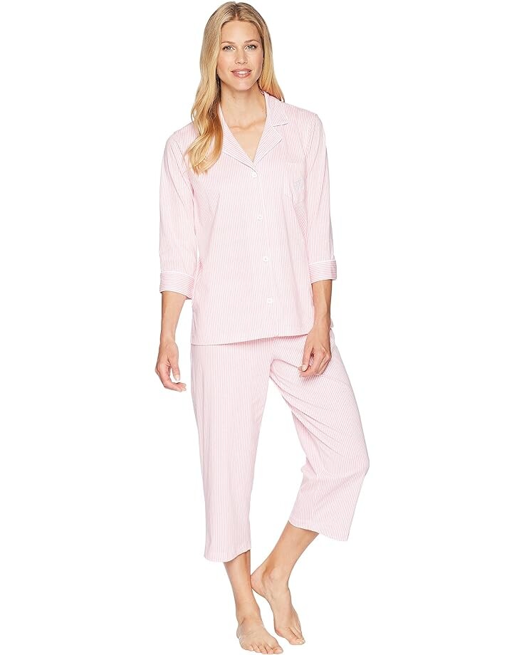 Пижама LAUREN Ralph Lauren Essentials Bingham Knits Capri, цвет Pink/White Stripe
Пижама LAUREN Ralph Lauren Essentials Bingham Knits Capri, цвет Pink/White Stripe