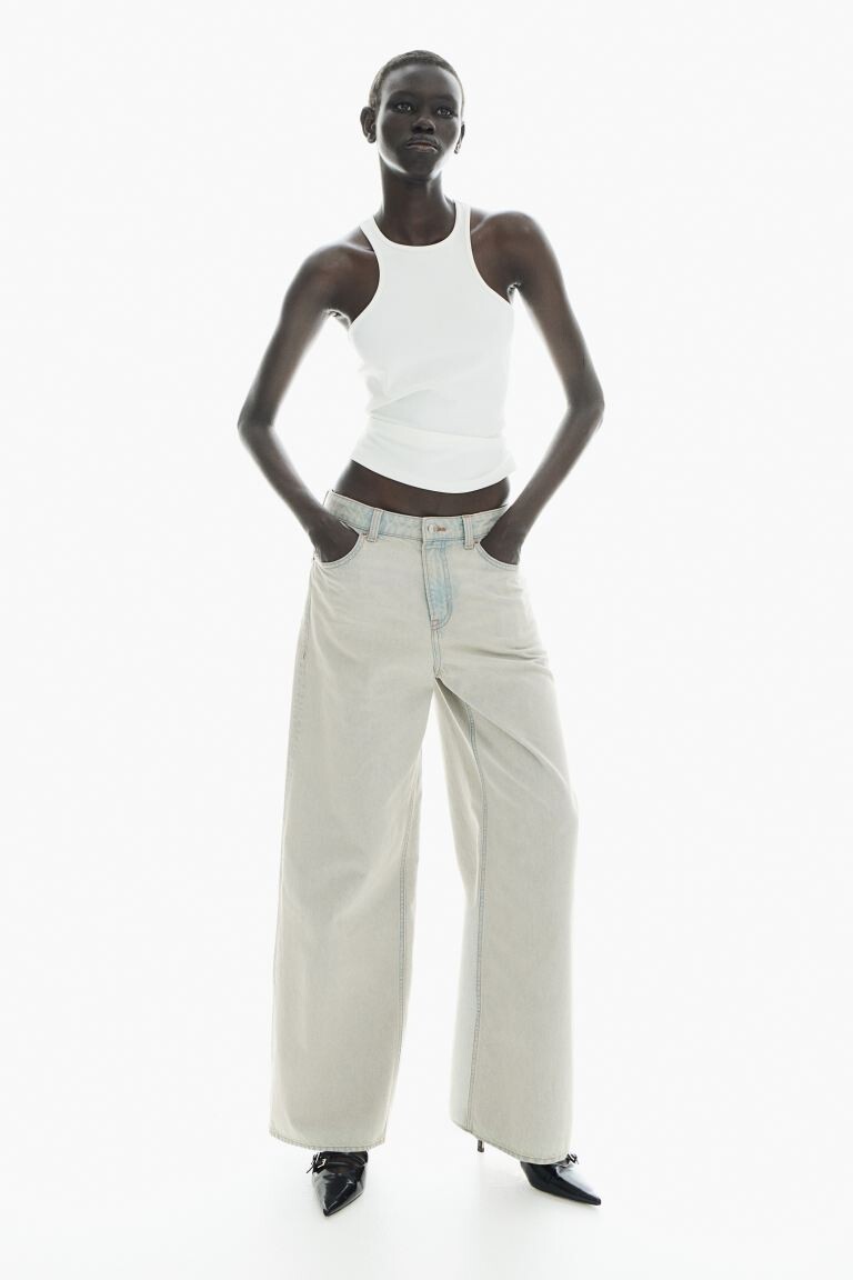 Мешковатые джинсы обычного кроя H&M, синий
Мешковатые джинсы обычного кроя H&M, синий