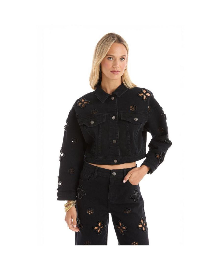 Женская джинсовая куртка Kaia Pearl - черная The Noli Shop, Black
Женская джинсовая куртка Kaia Pearl - черная The Noli Shop, Black