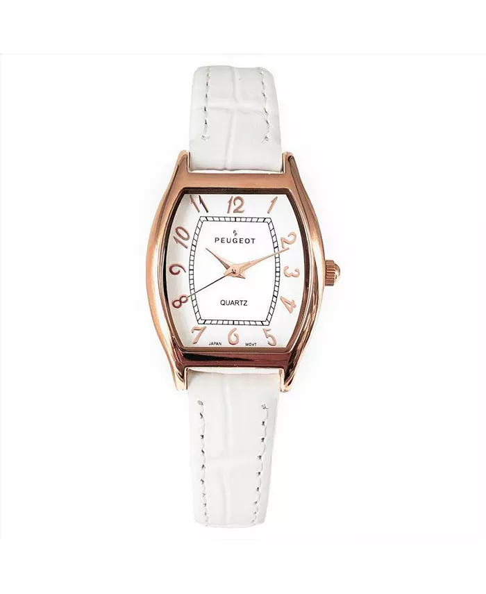 Женские часы 26 x 32 мм в форме подушки с белым кожаным ремешком Peugeot, золотой
Женские часы 26 x 32 мм в форме подушки с белым кожаным ремешком Peugeot, золотой