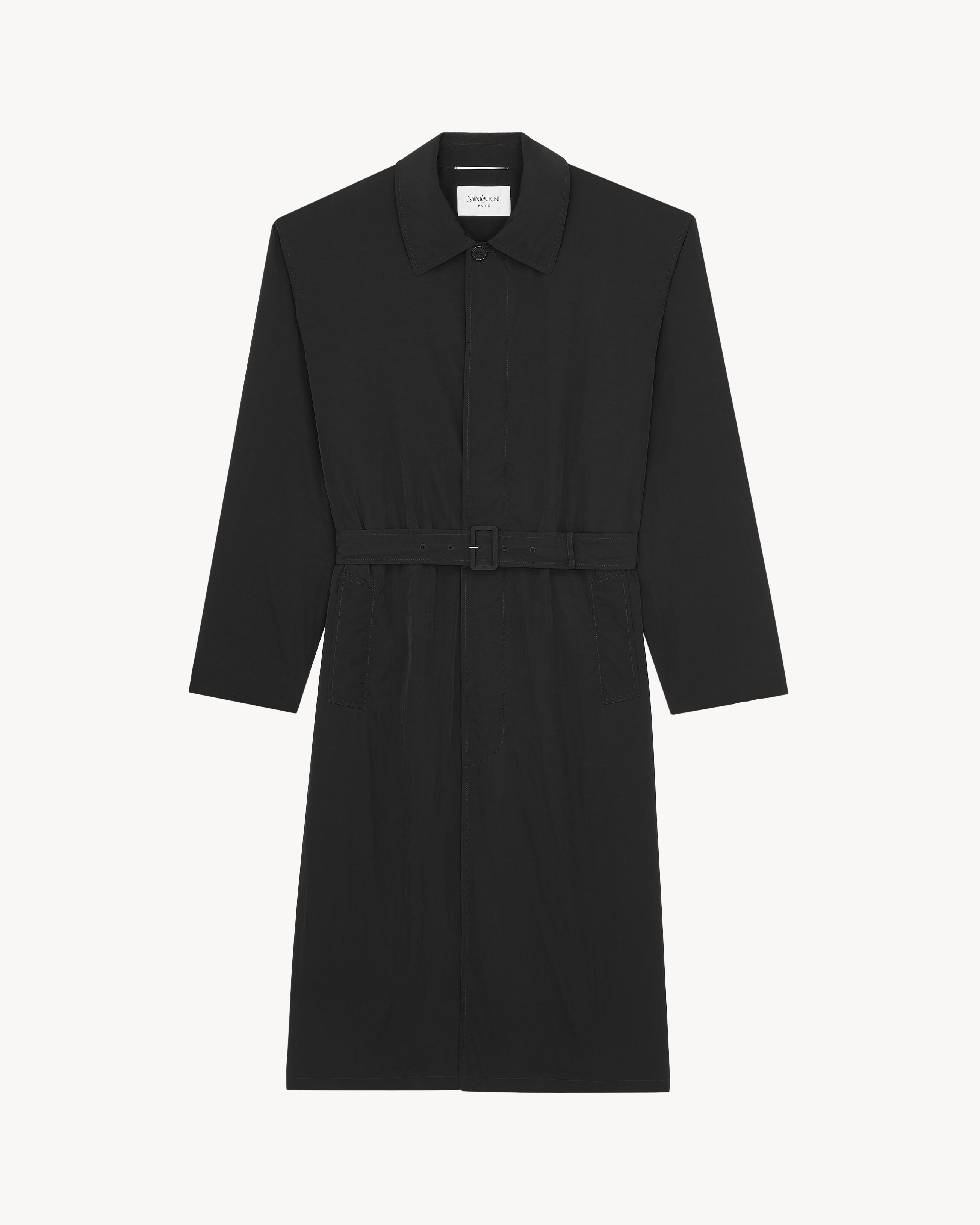 Пальто из хлопкового сержа Saint Laurent, черный
Пальто из хлопкового сержа Saint Laurent, черный