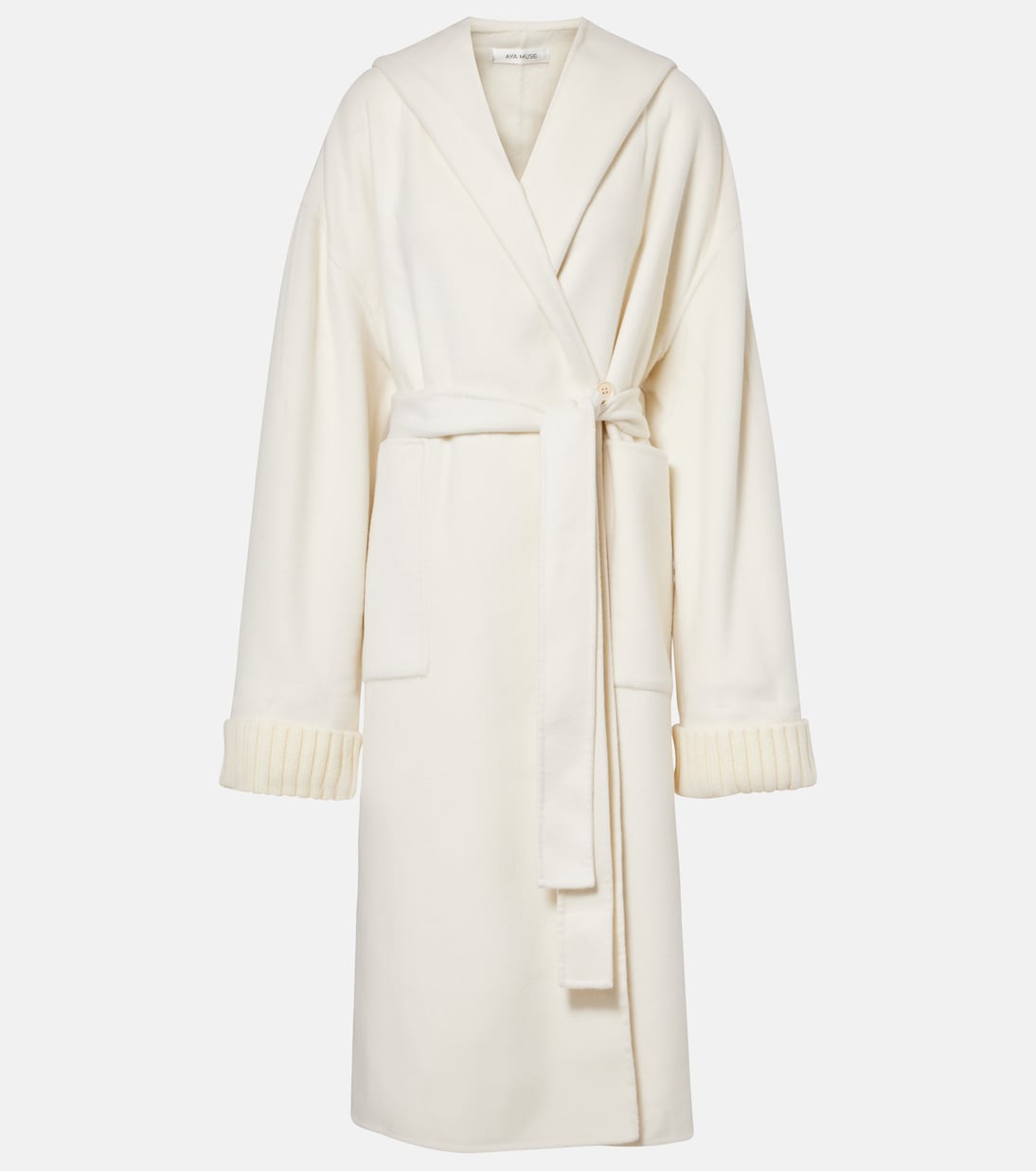 Пальто из шерсти и кашемира с капюшоном Aya Muse, слоновая кость
Пальто из шерсти и кашемира с капюшоном Aya Muse, слоновая кость