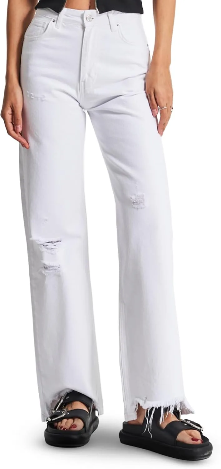 IT'S BASIC High Rise Straight Leg джинсы для женщин свободные высокие белые
IT'S BASIC High Rise Straight Leg джинсы для женщин свободные высокие белые