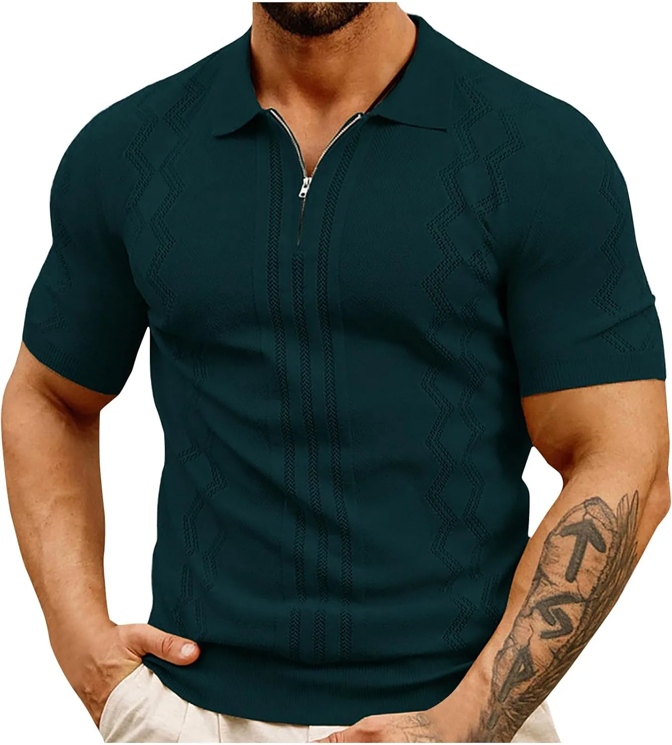 Мужская вязаная футболка для гольфа Vintage 1/4 Zipper Cambkatl
Мужская вязаная футболка для гольфа Vintage 1/4 Zipper Cambkatl