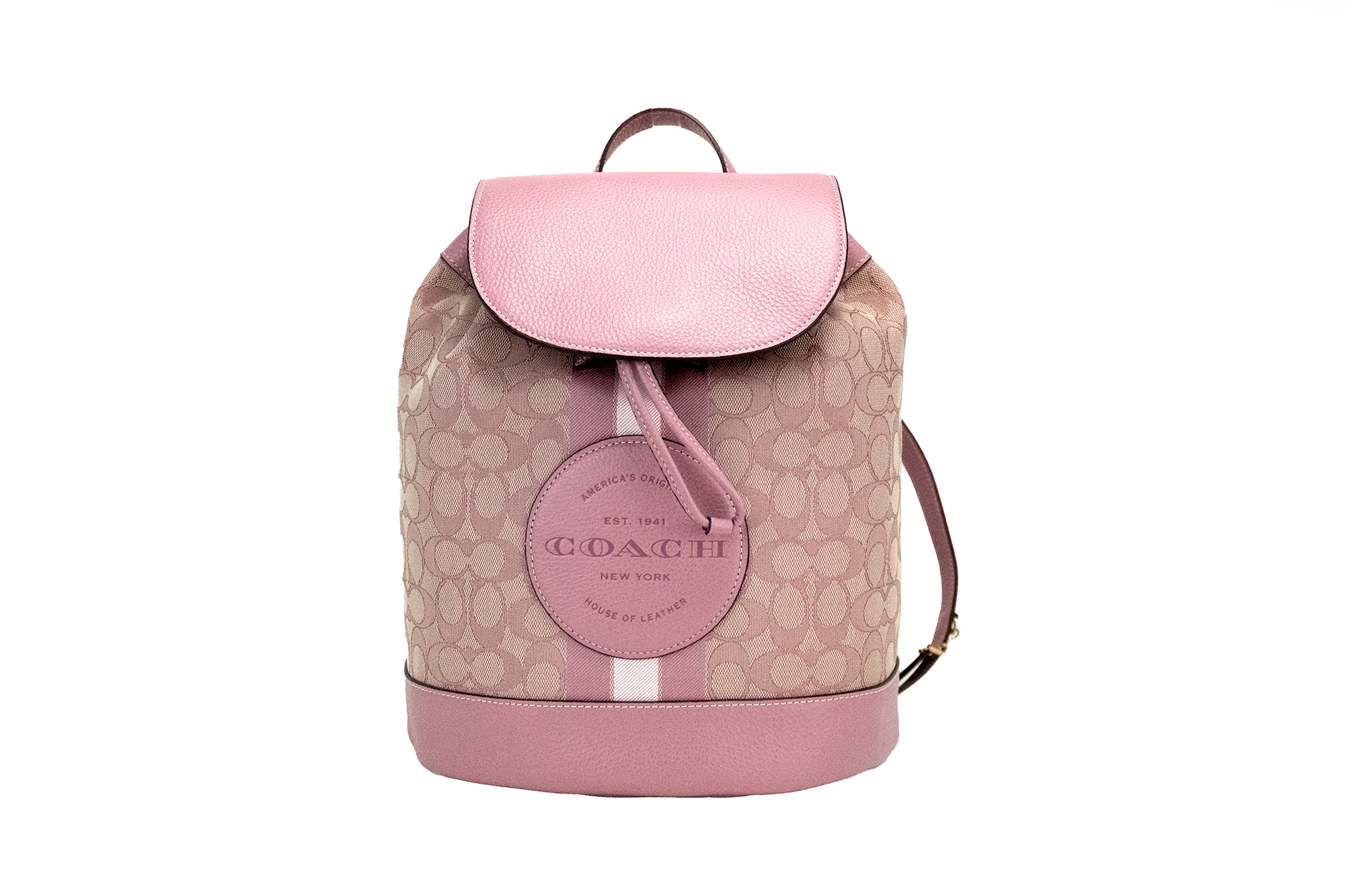 Рюкзак Dempsey True Pink Signature из жаккардовой ткани с нашивкой-логотипом Coach
Рюкзак Dempsey True Pink Signature из жаккардовой ткани с нашивкой-логотипом Coach