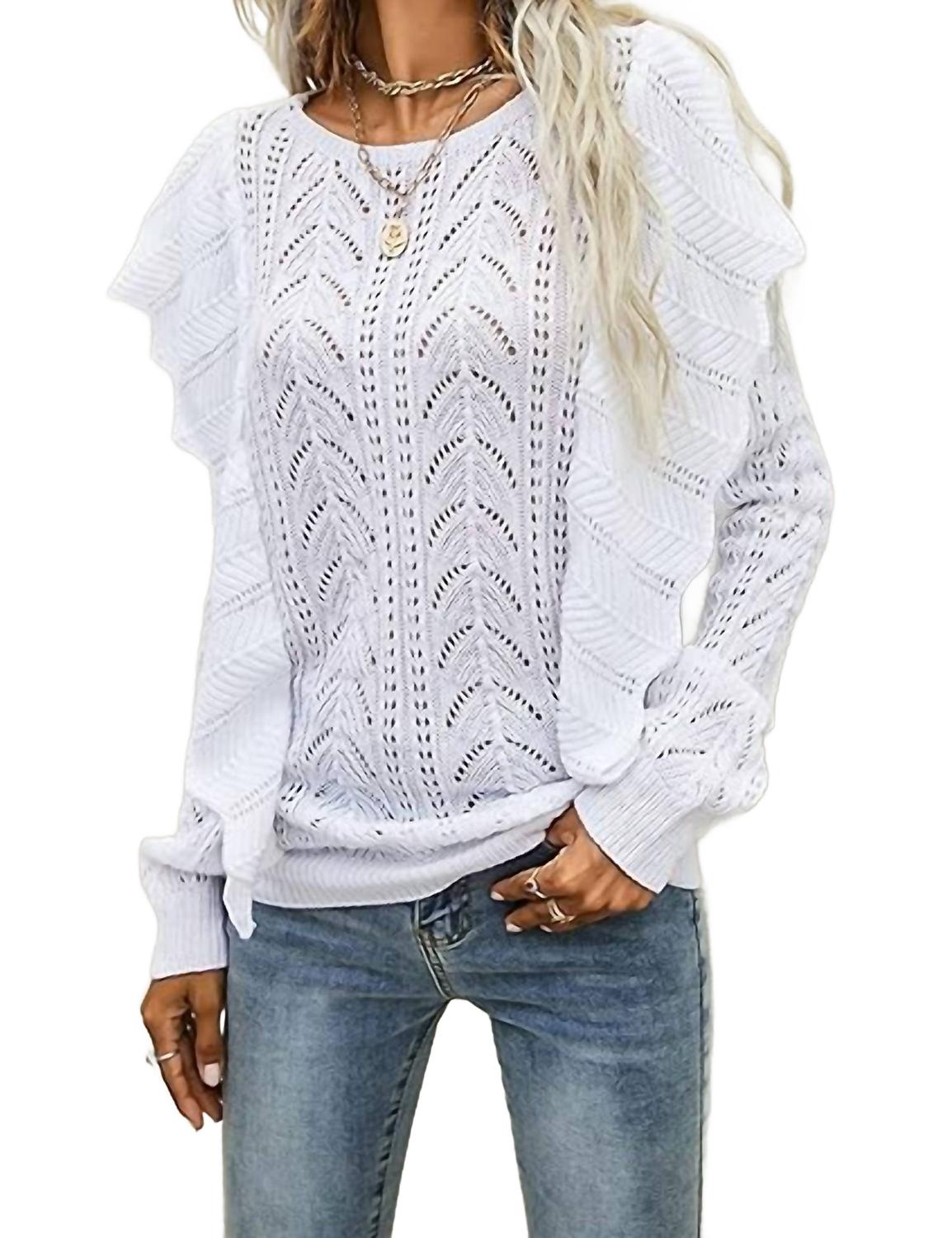 Свитер с рюшами белый C+D+M
Свитер с рюшами белый C+D+M