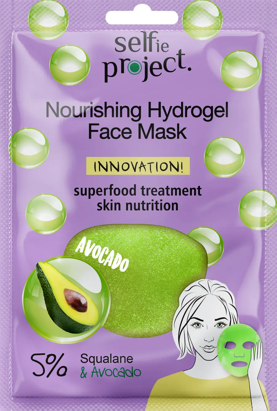 Маска для лица Selfie Project Nourishing Hydrogel Mask Avocado
Маска для лица Selfie Project Nourishing Hydrogel Mask Avocado