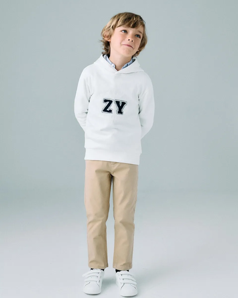 Детские китайские брюки из саржи облегающего кроя Zippy, бежевый
Детские китайские брюки из саржи облегающего кроя Zippy, бежевый