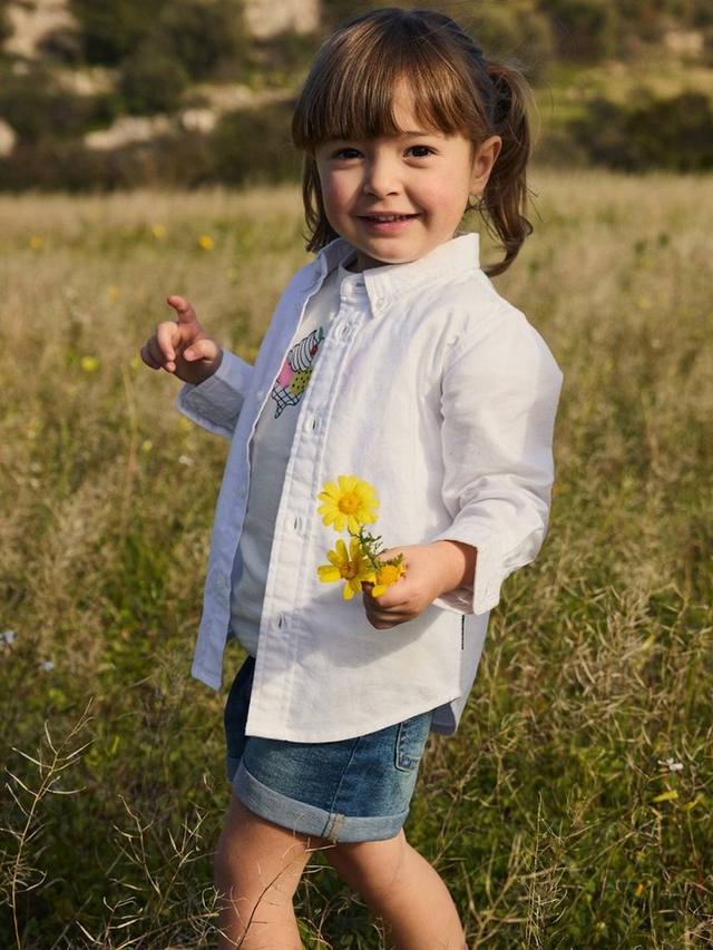 Детская рубашка из органического хлопка Polarn O. Pyret, белый
Детская рубашка из органического хлопка Polarn O. Pyret, белый