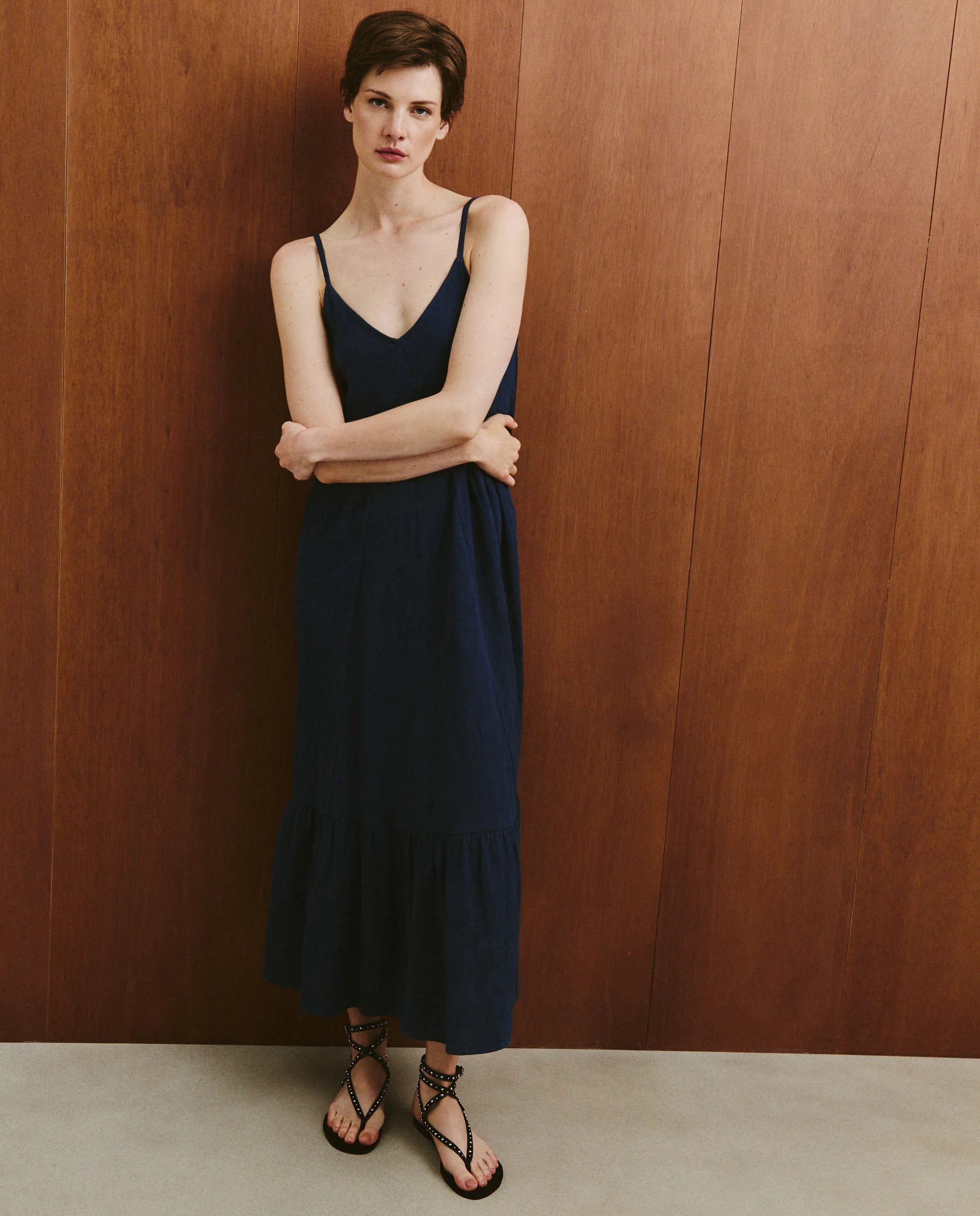 Жаккардовое платье на бретелях Southern Cotton, темно-синий
Жаккардовое платье на бретелях Southern Cotton, темно-синий