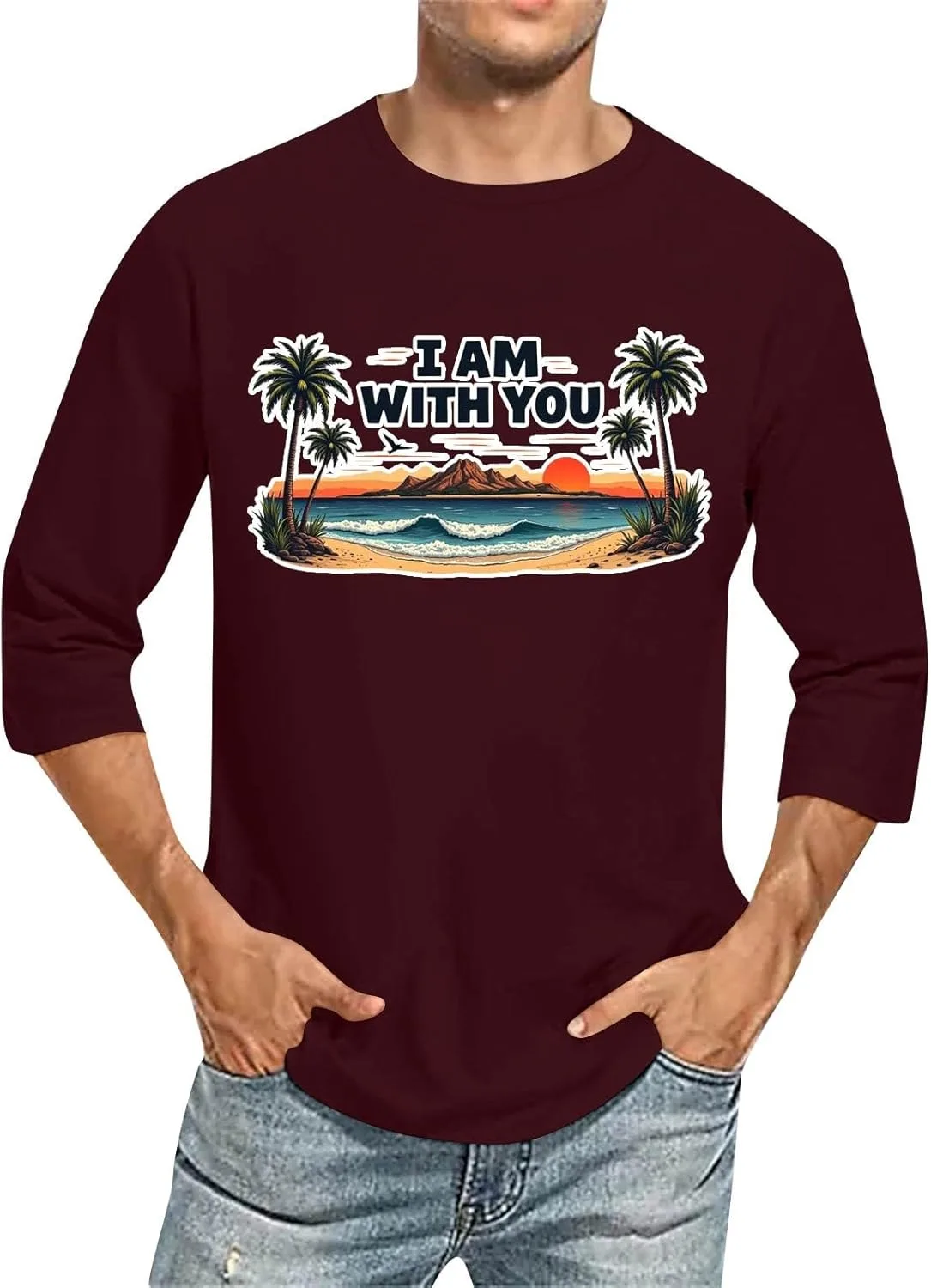 Футболка для мужчин с графическим принтом, свободный крой, рукав 3/4 Kvsozwuty
Футболка для мужчин с графическим принтом, свободный крой, рукав 3/4 Kvsozwuty