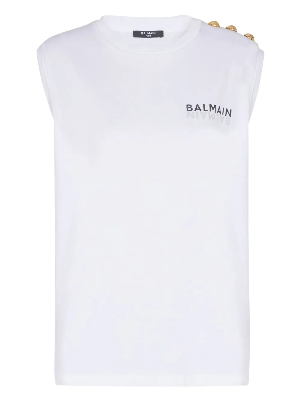 Топ с пуговицами Balmain, белый
Топ с пуговицами Balmain, белый