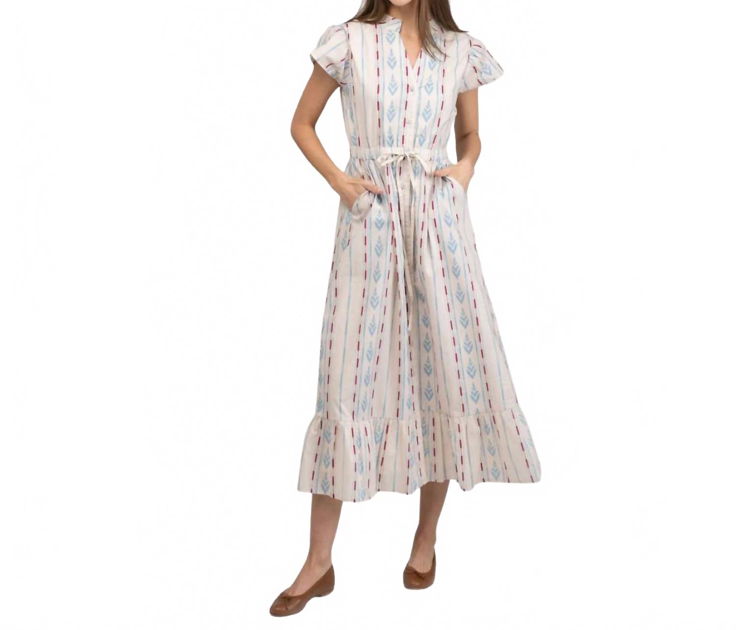 Платье Flutter Midi в полоску Ikat цвета слоновой кости Beau & Ro
Платье Flutter Midi в полоску Ikat цвета слоновой кости Beau & Ro