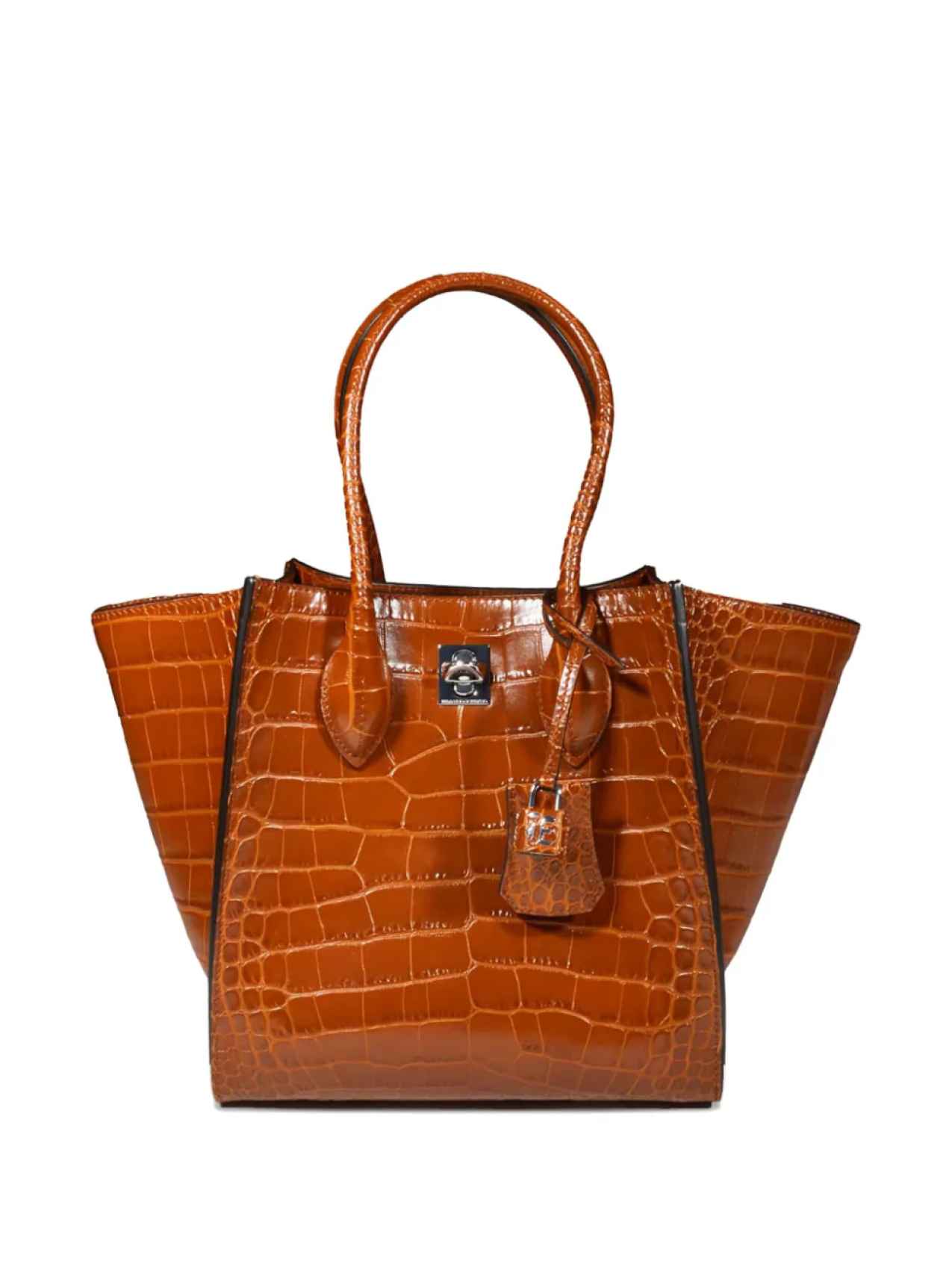 Сумка-тоут Ermanno Scervino с тиснением под крокодила, коричневый
Сумка-тоут Ermanno Scervino с тиснением под крокодила, коричневый