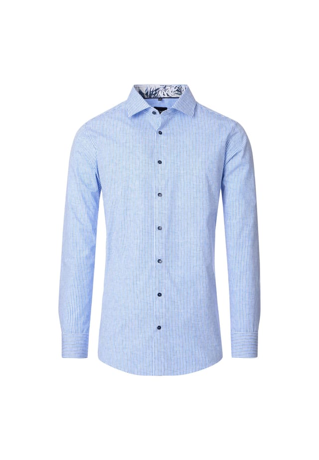 Деловая рубашка в полоску современный крой Venti, голубой
Деловая рубашка в полоску современный крой Venti, голубой